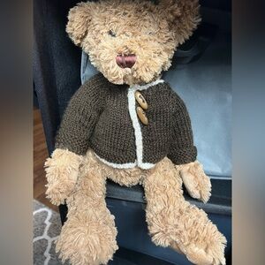 PC Charity Teddy Bear with Brown Cardigan
